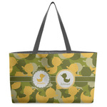 Rubber Duckie Camo Beach Totes Bag - w/ Black Handles (Personalized)