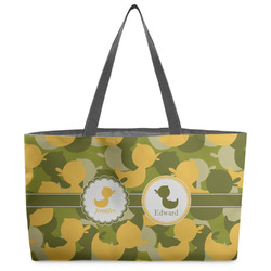 Rubber Duckie Camo Beach Totes Bag - w/ Black Handles (Personalized)