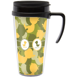 Rubber Duckie Camo Acrylic Travel Mug with Handle (Personalized)