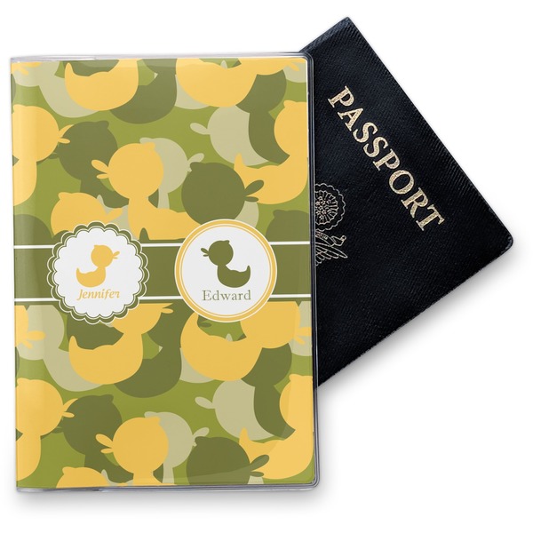 Custom Rubber Duckie Camo Vinyl Passport Holder (Personalized)