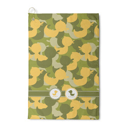 Rubber Duckie Camo Waffle Weave Golf Towel (Personalized)