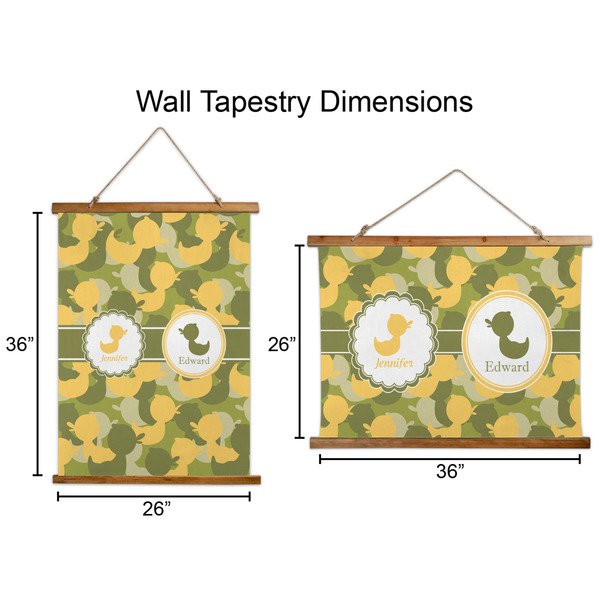 Rubber Duckie Camo Wall Hanging Tapestries - Parent/Sizing