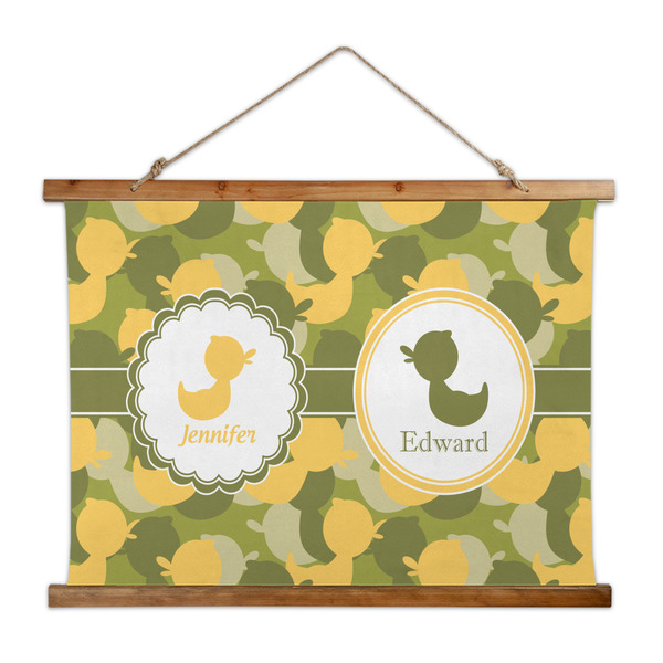 Custom Rubber Duckie Camo Wall Hanging Tapestry - Wide (Personalized)