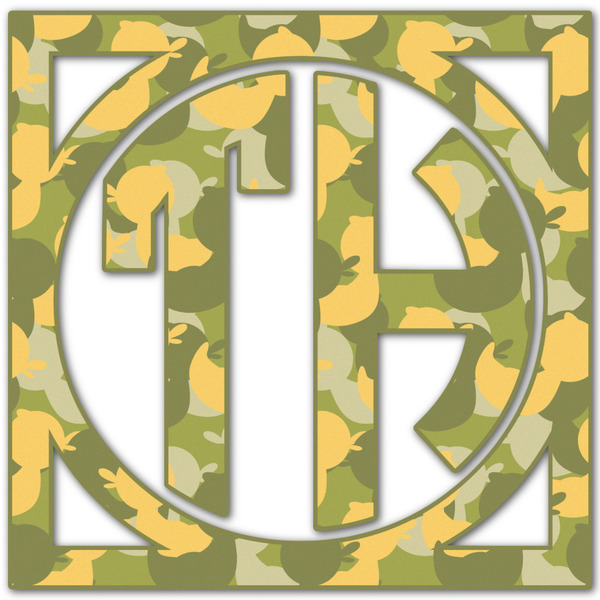 Custom Rubber Duckie Camo Monogram Decal - Small (Personalized)