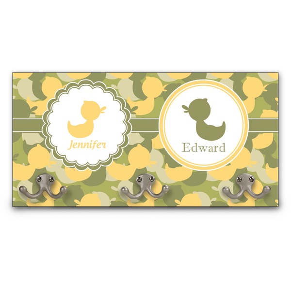 Custom Rubber Duckie Camo Wall Mounted Coat Rack (Personalized)