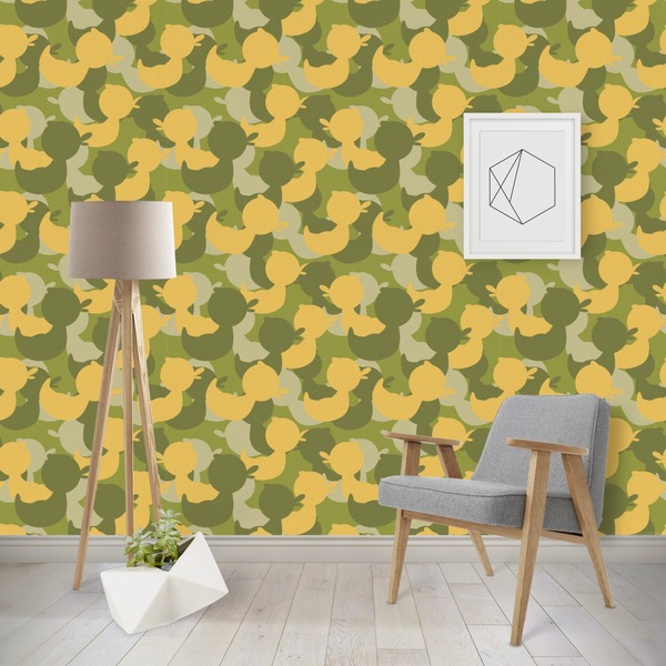 Custom Rubber Duckie Camo Wallpaper & Surface Covering