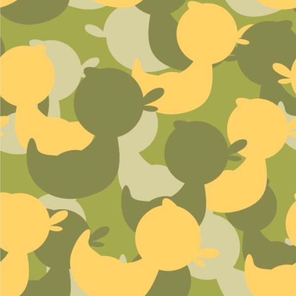 Custom Rubber Duckie Camo Wallpaper & Surface Covering (Water Activated 24"x 24" Sample)