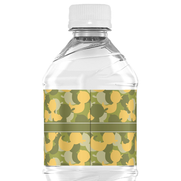 Rubber Duckie Camo Water Bottle Label - Back View