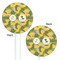 Rubber Duckie Camo White Plastic 5.5" Stir Stick - Double Sided - Round - Front & Back
