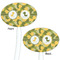 Rubber Duckie Camo White Plastic 7" Stir Stick - Double Sided - Oval - Front & Back