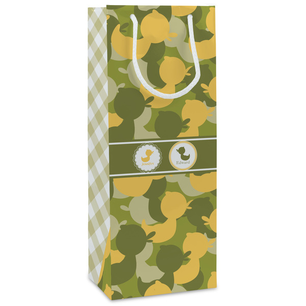 Custom Rubber Duckie Camo Wine Gift Bags (Personalized)