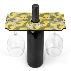 Rubber Duckie Camo Wine Bottle & Glass Holder (Personalized)