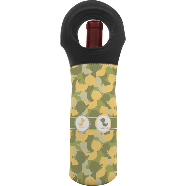 Custom Rubber Duckie Camo Wine Tote Bag (Personalized)