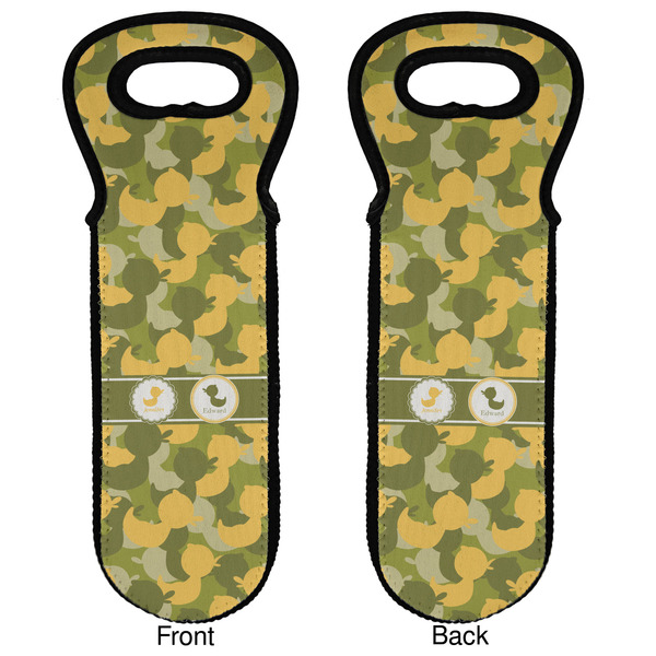 Rubber Duckie Camo Wine Tote Front & Back