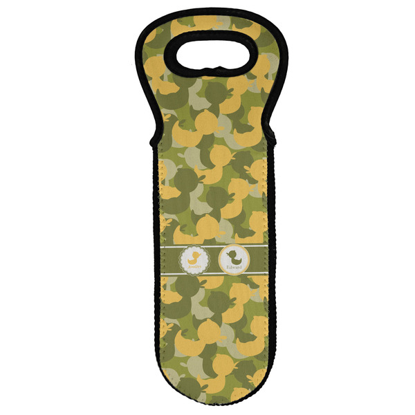 Custom Rubber Duckie Camo Wine Tote Bag (Personalized)