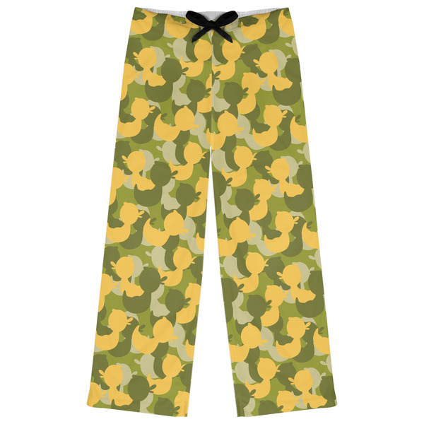 Custom Rubber Duckie Camo Womens Pajama Pants - M