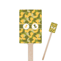Rubber Duckie Camo 6.25" Rectangle Wooden Stir Sticks - Single Sided (Personalized)