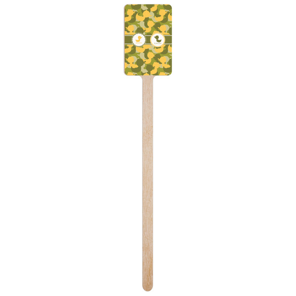 Rubber Duckie Camo Wooden 6.25" Stir Stick - Rectangular - Single Stick