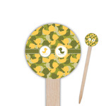 Rubber Duckie Camo Round Wooden Food Picks (Personalized)