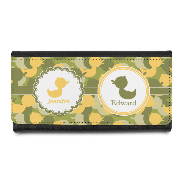 Custom Rubber Duckie Camo Leatherette Ladies Wallet (Personalized)