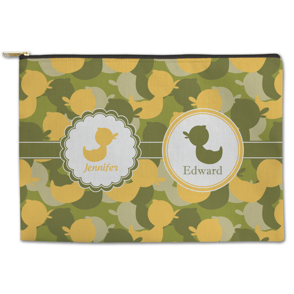 Custom Rubber Duckie Camo Zipper Pouch - Large - 12.5"x8.5" (Personalized)