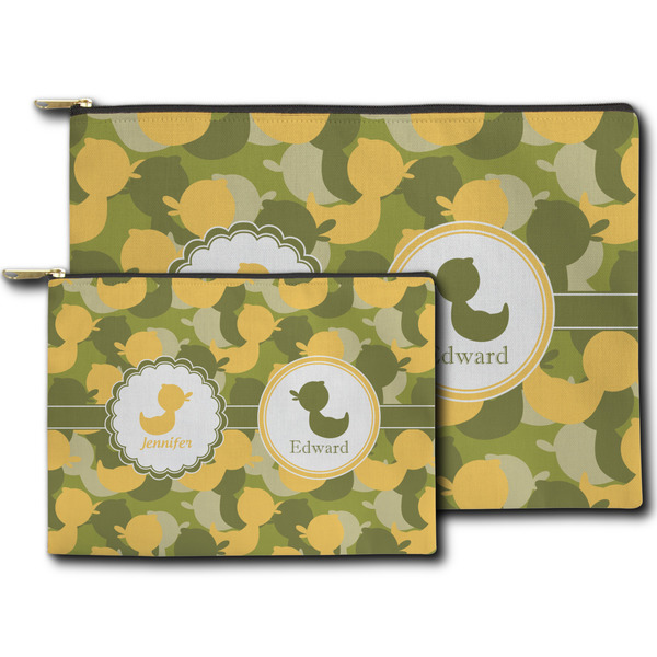 Rubber Duckie Camo Zippered Pouches - Size Comparison