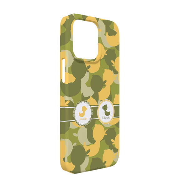 Custom Rubber Duckie Camo iPhone Case - Plastic - iPhone 13 Pro (Personalized)