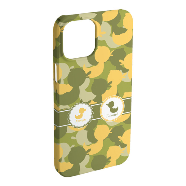 Custom Rubber Duckie Camo iPhone Case - Plastic - iPhone 15 Plus (Personalized)