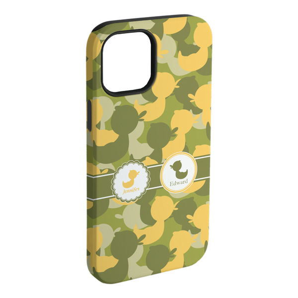 Custom Rubber Duckie Camo iPhone Case - Rubber Lined - iPhone 15 Plus (Personalized)