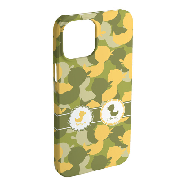 Custom Rubber Duckie Camo iPhone Case - Plastic (Personalized)