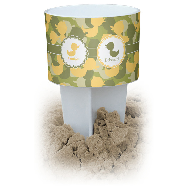 Custom Rubber Duckie Camo Beach Spiker Drink Holder (Personalized)