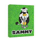 Cow Golfer Canvas Print (Personalized)