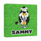 Cow Golfer 12x12 - Canvas Print - Angled View