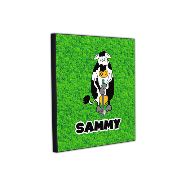 Cow Golfer 12x12 Wood Print - Angle View