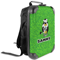 Cow Golfer Kids Hard Shell Backpack (Personalized)