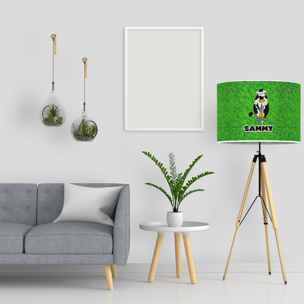 Cow Golfer 16" Drum Lampshade - LIFESTYLE