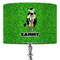 Cow Golfer 16" Drum Lampshade - ON STAND (Fabric)