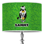 Cow Golfer 16" Drum Lamp Shade - Poly-film (Personalized)