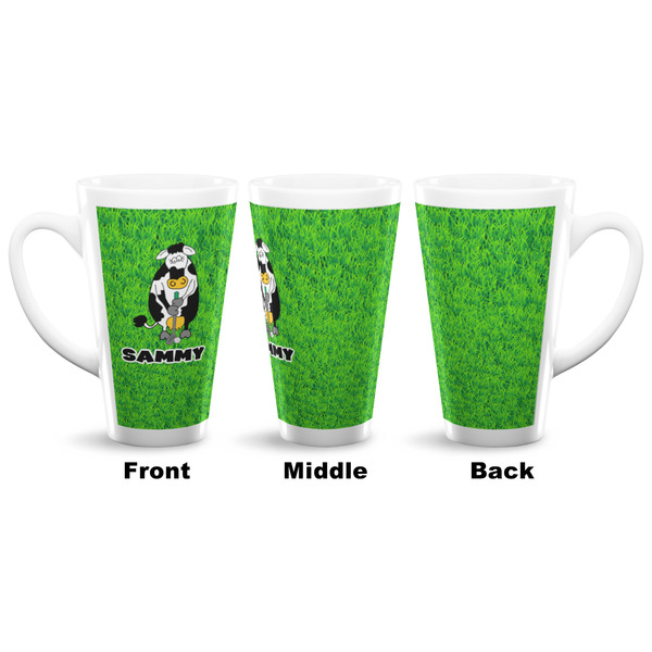 Cow Golfer 16 Oz Latte Mug - Approval