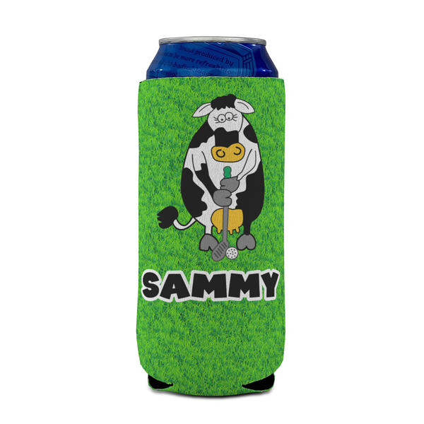 Cow Golfer 16oz Can Sleeve - FRONT (on can)