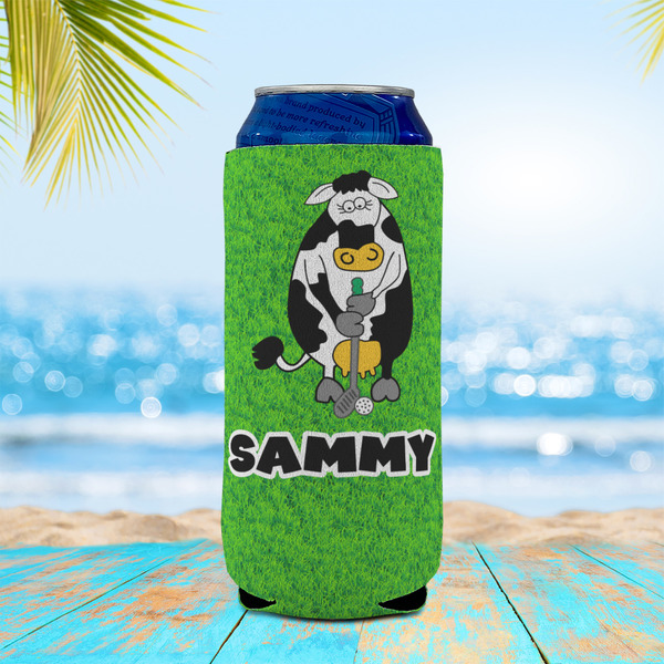 Cow Golfer 16oz Can Sleeve - LIFESTYLE
