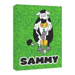 Cow Golfer Canvas Print - 16x20 (Personalized)