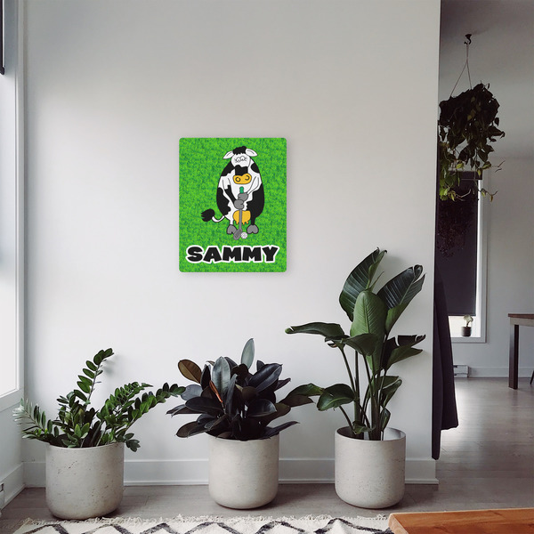 Cow Golfer 16x20 - Canvas Print - In Context