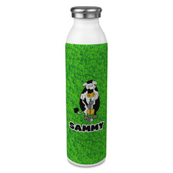 Cow Golfer 20oz Stainless Steel Water Bottle - Full Print (Personalized)