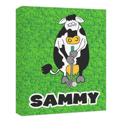 Cow Golfer Canvas Print - 20x24 (Personalized)