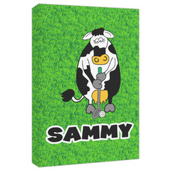 Cow Golfer Canvas Print - 20x30 (Personalized)