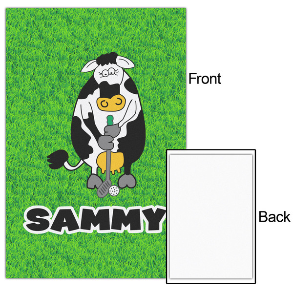 Cow Golfer 20x30 - Matte Poster - Front & Back