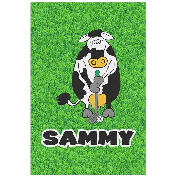 Custom Cow Golfer Poster - Matte - 24x36 (Personalized)