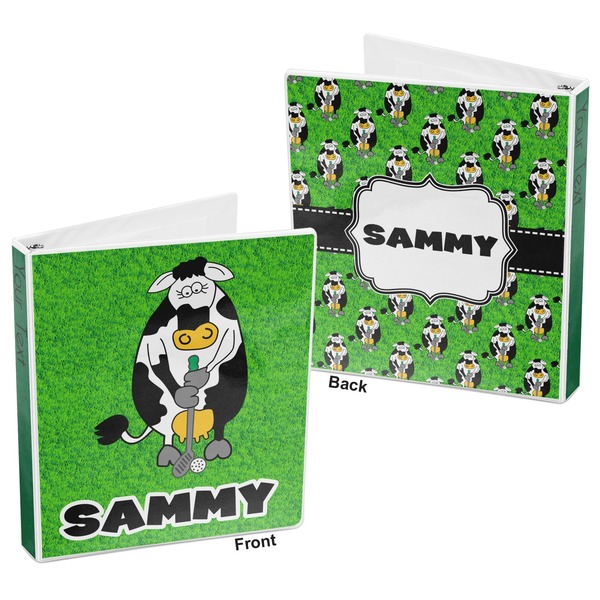 Cow Golfer 3-Ring Binder Front and Back