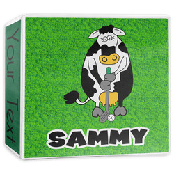 Cow Golfer 3-Ring Binder - 3 inch (Personalized)